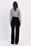 Black-Fabric Mixed Trousers - 4