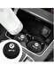 قاعدة أكواب BMW 320i ED متوافقة مع الكربون الأسود مقاس 7 سم مع شعار 320i ED قطعتين - 6