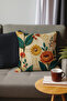 Punch Embroidery Look Digital Printed Double-Sided Printed Concealed Zipper Throw Pillow Cover Set of 2 - 4