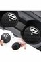 For Hyundai I10 Model - 2 Pcs 7 cm Black Carbon Sport Coasters - 4