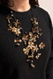 Women's Rope Necklace with Multiple Gold Flowers - 2