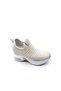 Hidden Heel Women's Laceless Beige Color Knitwear Casual Sneakers - 3