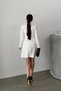 Women's Dress Mini Stylish Long Sleeve Belted Double Breasted Collar Pleated Jacket Dress - 8