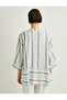 Kimono Wide Half Sleeve Pocket Linen Blended - 4