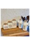 5 Piece Set 2 Porcelain 1000ml Oil Pot 3 Jar Tea Sugar Coffe Set Tea Sugar Coffee - 4