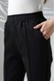 Women's Scuba Pants with Pockets, Elastic Waist, No Ironing, Sewing Detail - 3