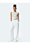 Crew Neck Sleeveless Metallic Yarn Detailed Knitwear Tank Top - 2