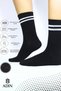 Bamboo 12 Pairs Sports Hoop Tennis Socks Seamless Socks Black 12 Pairs - 5