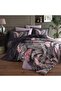 Clasy Double Duvet Cover Set - Ranforce Hena Anthracite