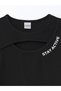 Lcw Kids Black Crew Neck Girls T-Shirt and Leggings - 6