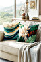 Punch Embroidery Look Digital Printed Double-Sided Printed Concealed Zipper Throw Pillow Cover Set of 2