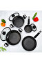 طقم أواني طهي من الألومنيوم من Chef Art RF9557، 7 قطع - 6