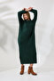 Round Crew Neck Ribbed Long Sleeve Oversize Ankle Length Basic Seasonal Knitwear Dress - 6