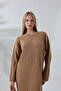 Ribbed Long Sleeve Oversize Ankle Length Basic Seasonal Knitwear Dress - 3