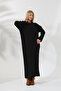 Ribbed Long Sleeve Oversize Ankle Length Basic Seasonal Knitwear Dress - 5