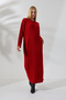 Round Crew Neck Ribbed Long Sleeve Oversize Ankle Length Basic Seasonal Knitwear Dress - 4