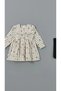 Lcw Baby Ecru Baby Collar Floral Baby Girl Dress and Pantyhose 2-Piece Set