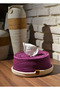 Innovative and Modern Design Jute Straw Hand Knitted Bohemian Napkin Holder Round Box Home Office Bathroom Kitchen - 4