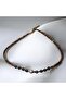 Black Lava Stone, Wood and Metal Beads Necklace - 4