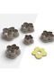 Organic Flower Shaped Polymer Clay Mold, Earring Mold, Jewelry Mold, Cake Molds, No:1054 - 2