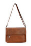 Newish Polo College Genuine Leather Messenger Bag Brown