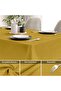 Canvas Mustard Liquid Proof Stain Resistant Tablecloth - 2