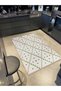 Emre Collection Green Beige Tones Geometric Detail Patterned Woven Base Modern Decorative Carpet 11 - 2