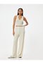 Stoned Crochet Halter Neck Top Halter Neck