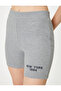 Sports Biker Leggings High Waist Slogan Printed Slim Fit - 5