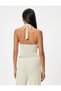 Stoned Crochet Halter Neck Top Halter Neck - 4