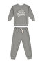 Dağ Printed Winter Sweatshirt Set 2-8 Years Ash Green Color