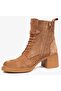 59127 Zn Chic Heeled Leather Women's Boots Taba - 3