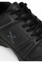 Black Miton Pu Unisex Sports Shoes - 6