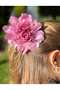 Luxury Fashion Trend Large Satin Artificial Rose Flower Hairpin Clip Rose Dried Pink