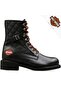 025g 100078   New Worker Leather Boots Women's Boots Black-Cilt