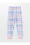 Lcw Kids Plaid Fleece Girls' Pajama Bottoms with Elastic Waist (W4)