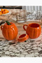كوب سيراميك بتصميم القرع مع غطاء واحد، كوب سيراميك من سلسلة Pumpkin بسعة 225 مل - 7