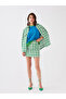 Peak New Season Zippered Waist Patterned A-Line Women's Tweed Skirt - 3