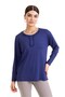 New Season Women's Middle Age and Above Long Sleeve Lapel Patterned Stretch Fabric Mother Combed Cotton Blouse 6390