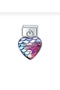 Stainless Steel Dangle Attractive Purple Heart Italian Charm - 2