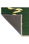 Crescent Collection Dark Green Themed Snake Pattern Detailed Woven Base Decorative Carpet Hilal34 - 4
