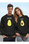Couple Avocado Printed Sweatshirt for Valentines