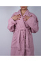 Powder Colored Cotton Curl Shawl Model Bathrobe (S-M-L-Xl-2Xl-3Xl-4Xl) Large and Oversize