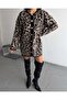 Women's Leopard Print Knitwear Cardigan - 7