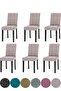 Jacquard Chair Cover Stick Pattern High Flexible Chair Cover (6 Pieces)