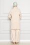 Beige Color Double Suit Set - 5