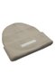 Beige Unisex Basic Beanie Folded Beige Ribbed Knit Classic Winter Beanie - 3