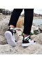 2238 White-Black, Fuspeted Orthopedic High Top Basket Sneakers - 5