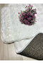Bubble Rabbit Hair, Non-Slip Base, Fluffy, Ultra Luxury, Washable 2-Piece Bath Mat Snow White - 4