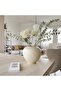 Nordic Style Bohemian Round Design Simple Ceramic Cream Color Vase 17X20 cm - 3